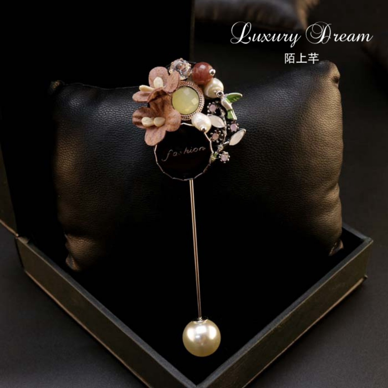 Thời trang hàn quốc trâm cài ngọc trai Pin pin stylus cardigan áo choàng khăn choàng pin phụ nữ huy hiệu cài áo