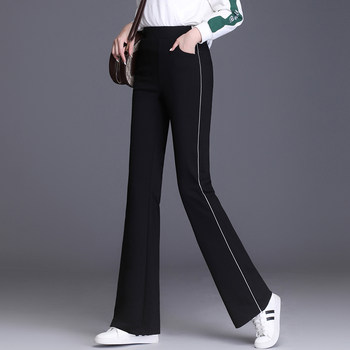 Women's new spring and summer wide-leg pants, loose black high-waisted slightly flared pants, slimming, large size casual sports trousers