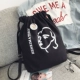 Phiên bản tiếng Hàn của ba lô nam và nữ mới học sinh ba lô chùm văn học DrawString vải Messenger Túi du lịch giải trí cặp học sinh tiểu học nữ