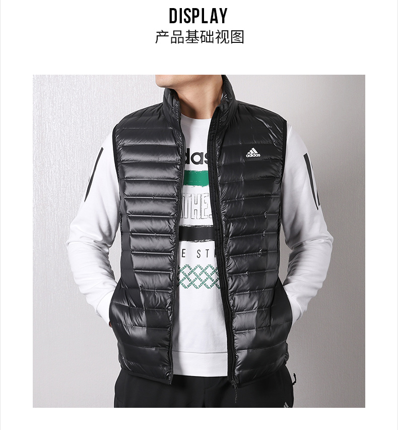 Adidas Adidas nam 2019 mùa thu mới thể thao giản dị xuống vest ấm vest BS1563 - Áo thể thao áo thun adidas nam cổ tròn