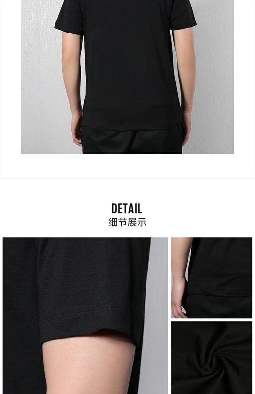 NIKE nam 2019 mới JUST DO IT Áo phông ngắn tay thể thao cổ tròn giản dị có đáy BQ0170-010 - Áo phông thể thao