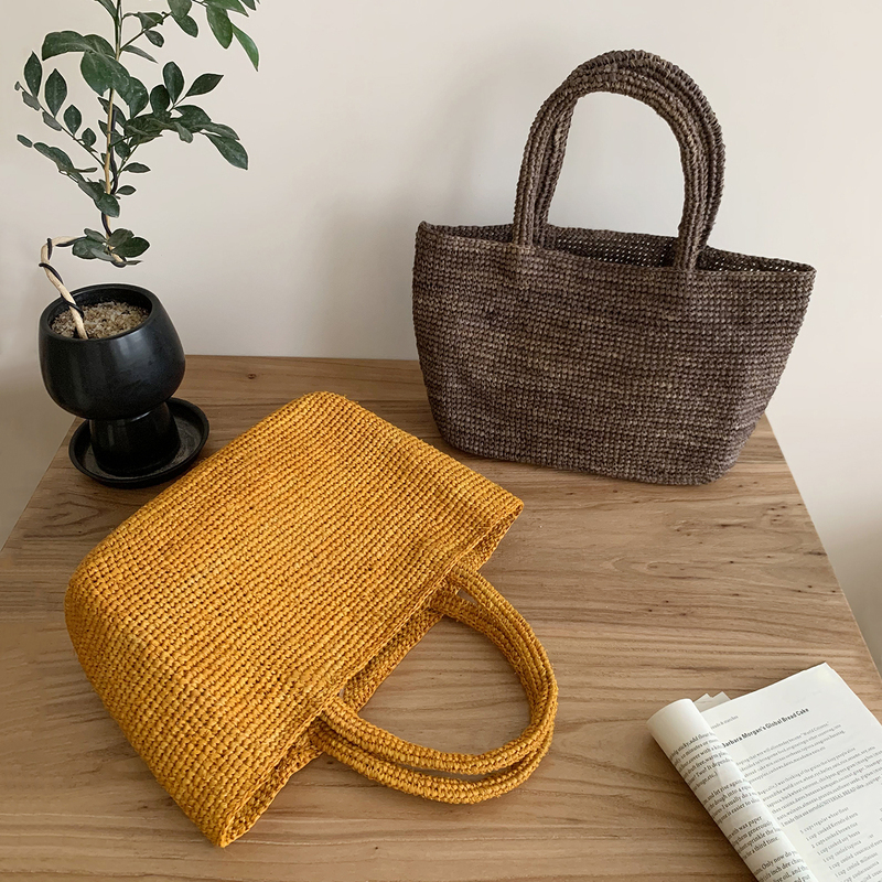 You Xiaoye Orange Summer French Retro Raffia Handbag for Women Spring/Summer Mini Vacation Style Straw Bag You Xiaoye Orange Summer French Retro Raffia Handbag for Women Spring/Summer Mini Vacation Style Straw Bag