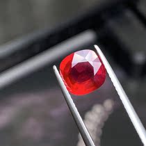 Caiyi jewelry 2 32ct natural unburned Mozambique pigeon blood red ruby ​​bare stone ring pendant color treasure