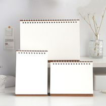 Desktop hand-painted calendar diy material homemade childrens creative blank desk calendar production students with horizontal and vertical models