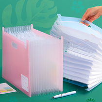High school exam paper storage artifact university learning materials waterproof multi-layer vertical contract file classification save folder