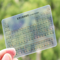 Periodic table of chemical elements small card junior high school students college entrance examination portable memory math formula card English card