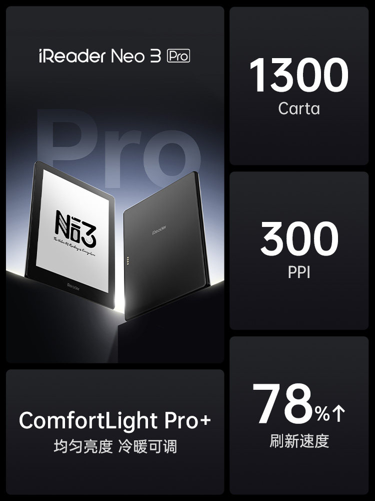 [New Product Launch] Ireader Neo3 Pro 6inch E-Ink Screen Reader, Electronic Paper Book, E-Book, Ink Screen Reader, Eye Protection for Students, Portable, Novels, Pdf