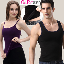 Velvet vest Autumn and winter warm base vest Couple warm underwear thickened tight top sports close-fitting