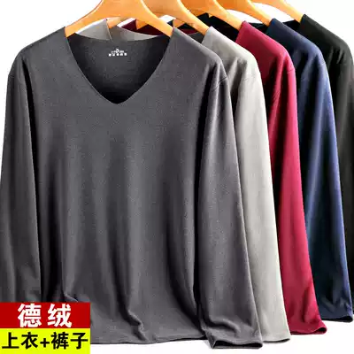 Men's thermal underwear Men's suit incognito heating thin section plus velvet winter plus velvet autumn clothes sanitary pants men's tide warm pants