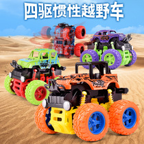 Inertial four-wheel drive stunt off-road vehicle Childrens model car anti-Fall Toy car 3-4-5-6 year old baby car