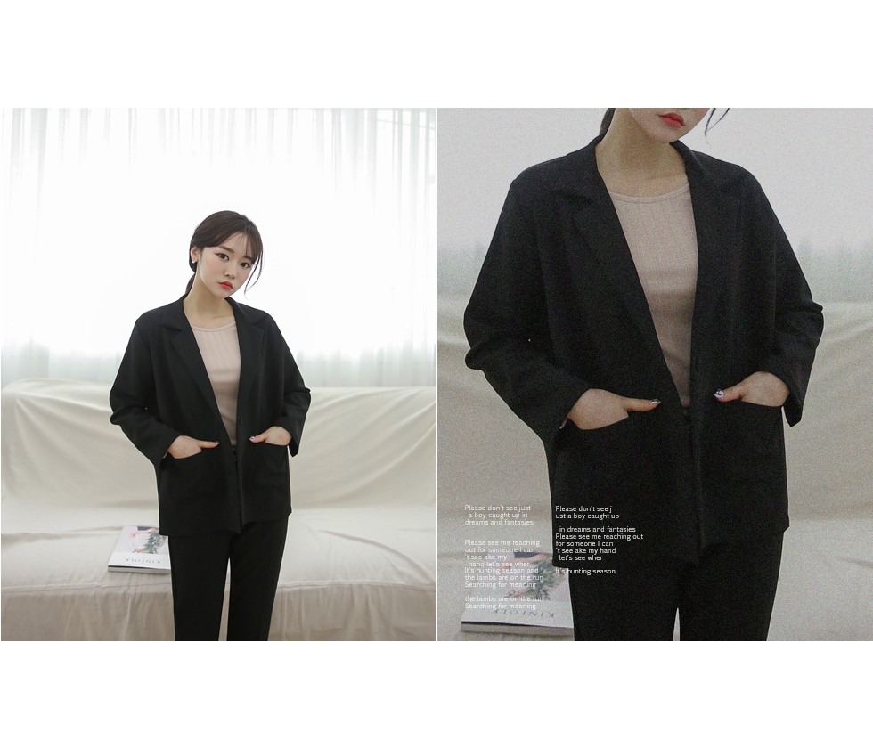 Bộ đồ vest nhỏ nữ phiên bản Hàn Quốc 2018 mới thời trang chuyên nghiệp phù hợp với mùa thu đông màu đen đã mỏng mỏng phù hợp với bộ đồ shop quần áo nữ