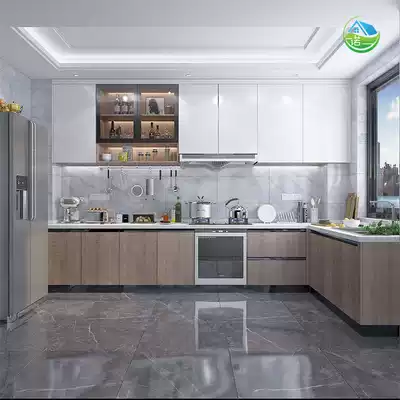 Nuoi whole house custom imported love grid board modern simple whole cabinet custom F4 star kitchen whole? With car customized