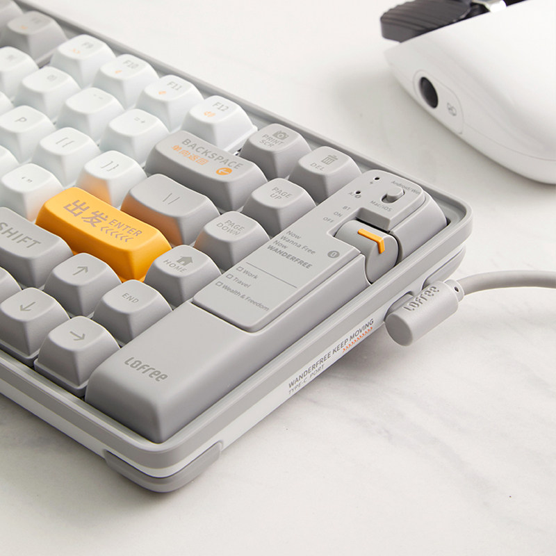 LOFREE Loffie Louffe Little Wave Bluetooth Wireless Mac Keyboard Portable Tea Axis 84 - key Mac Keyboard