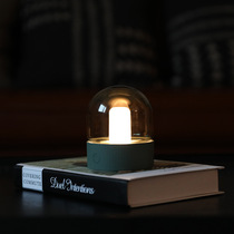 Fun Living Nostalgic Night Light Creative Glass Little Nightlight Nightlight Nightlight Bedside Sleeping Light Cafe Bar Recharge Breathing