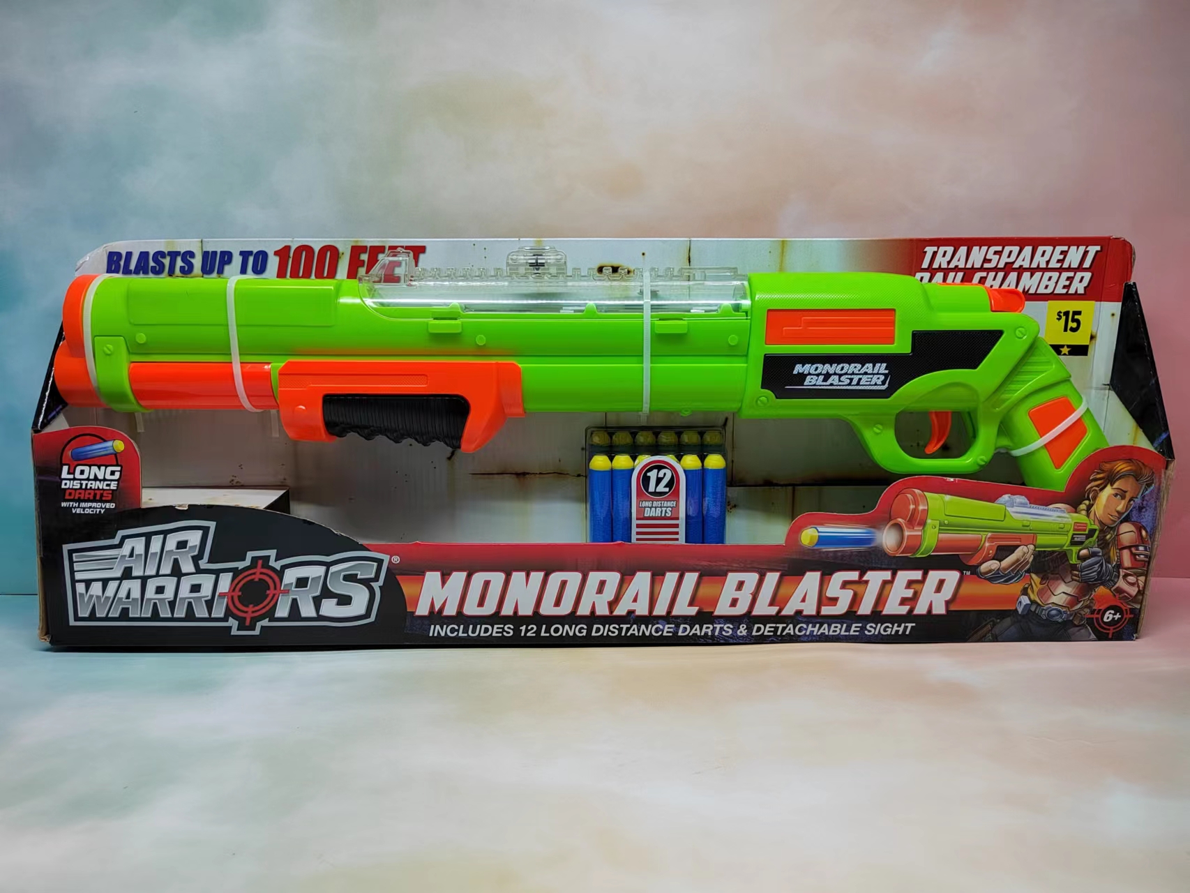 buzz bee AirWarriors small bee double tube double spray shell ejector soft bomb launcher for children