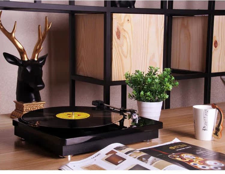 kim đĩa than technics Trung Quốc với máy ghi âm retro retro máy ghi âm cổ nhập máy ghi âm cũ của châu Âu với máy ghi âm sừng - Máy hát 	đầu đĩa than micro seiki