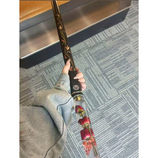 水晶定制中国游龙玫瑰花玫瑰加长把台球杆大小头杆加长把 成品