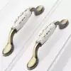 European green bronze ceramic handle Modern simple pastoral overall cabinet wardrobe door Vintage cabinet drawer handle