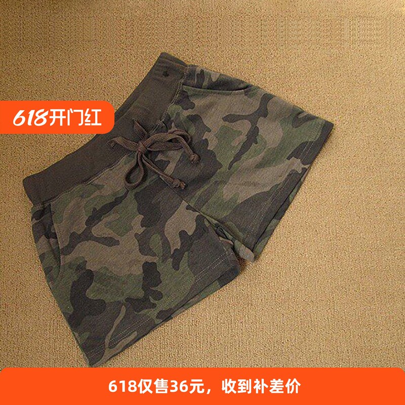 Good Quality Foreign Trade Goods! Pure Cotton Terry Shorts, 3-Point Shorts, Camouflage Shorts, Hot Pants, Casual Shorts for Women