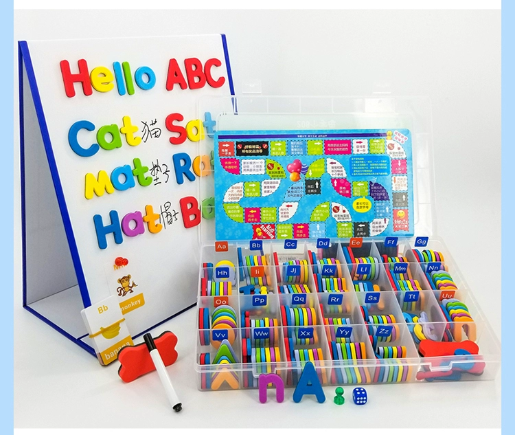 Một phiên bản nâng cấp của Anh Alphabet thẻ từ tiếng Anh-sensitive dán từ từ dán cho trẻ em đồ dùng dạy học đồ chơi giáo dục đầu