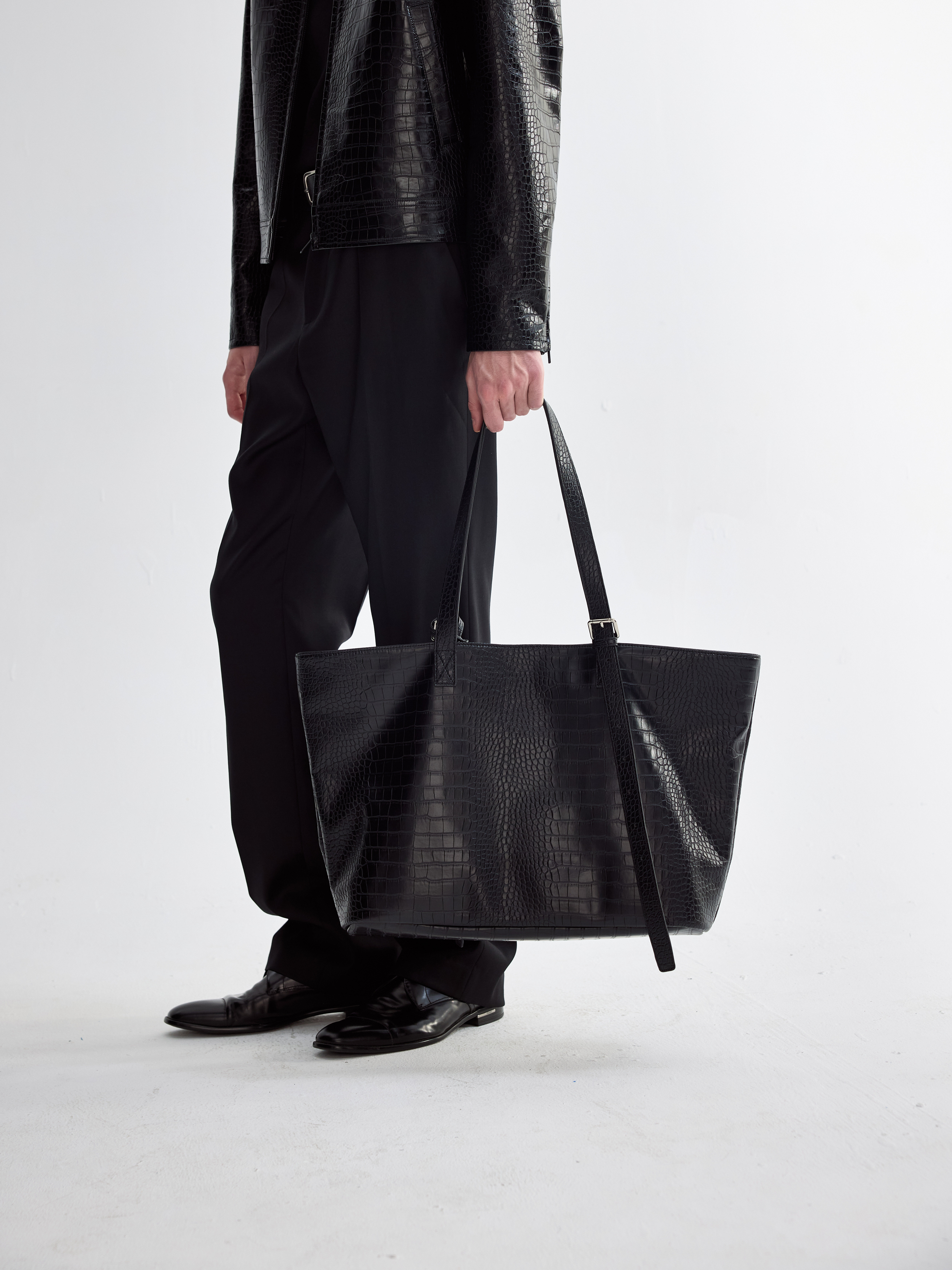 PURESQUARE Vegetable-Tanned Leather Tote Bag