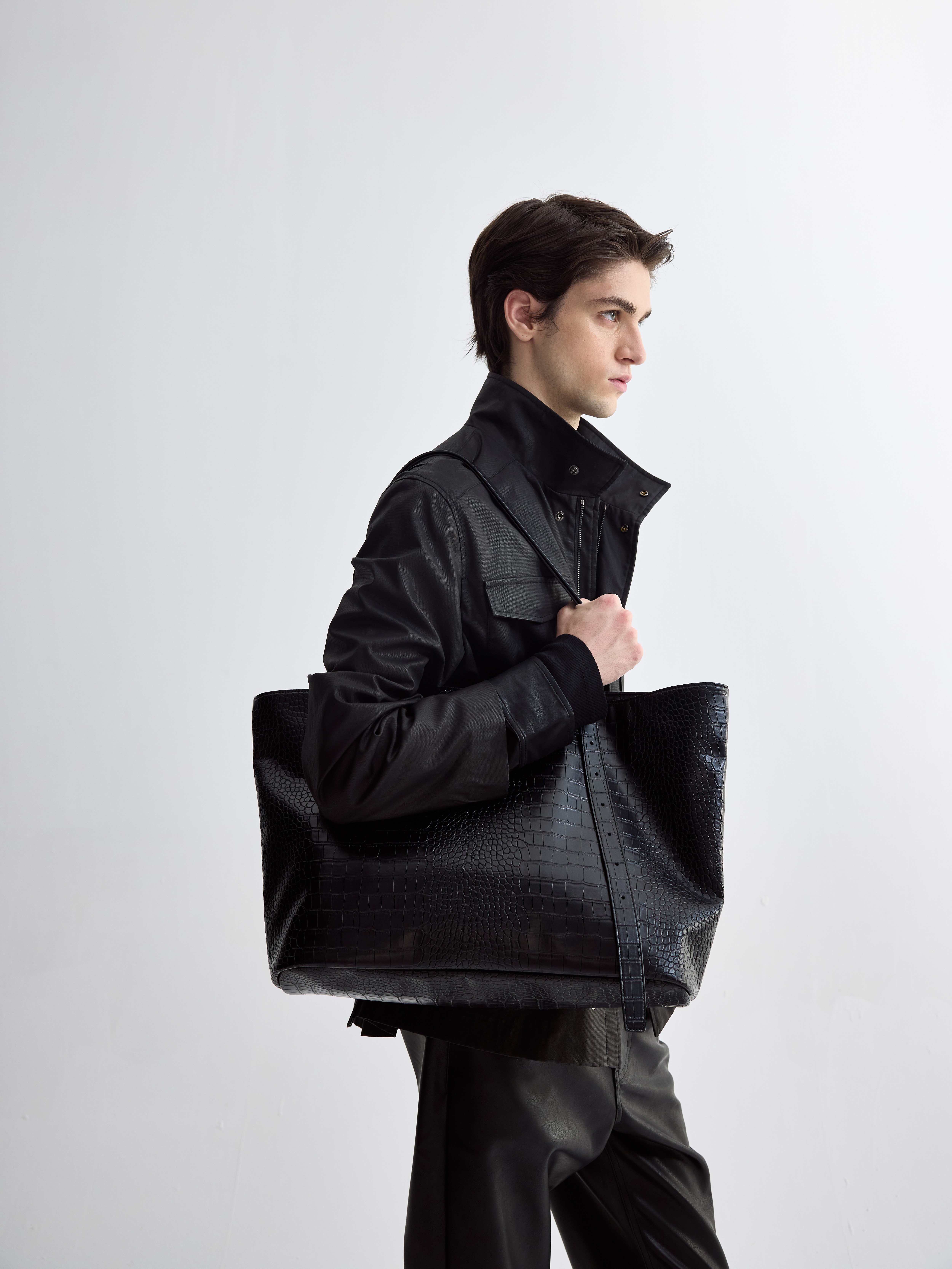 PURESQUARE Vegetable-Tanned Leather Tote Bag