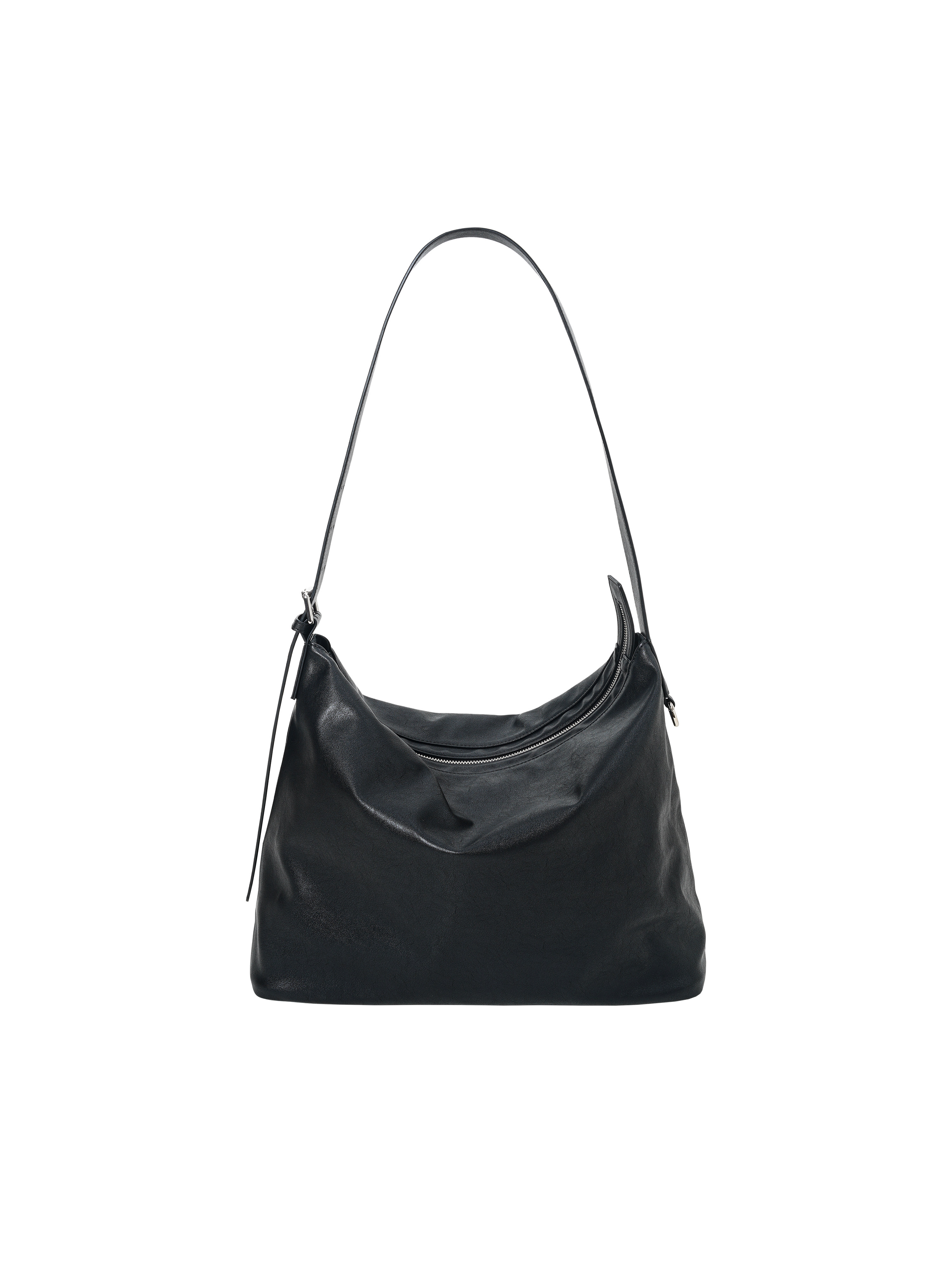 PURESQUARE Vintage Leather Hobo Crossbody Bag