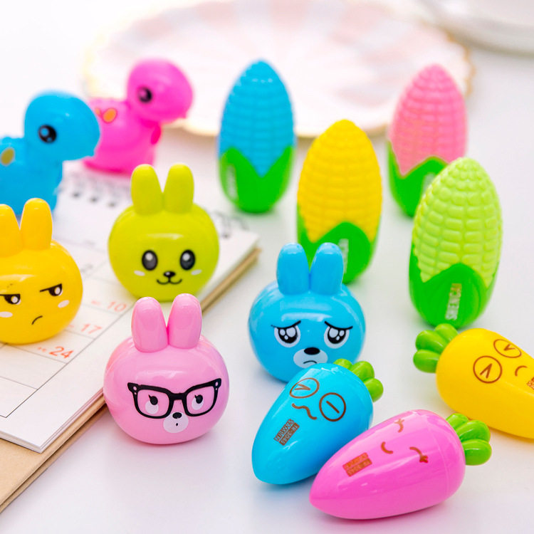 Cute Cartoon Carts Carrots Corn Small Dinosaur Students Sharpened Pencil Sharpeners Students Stationery Sharpeners Pencil Sharpeners