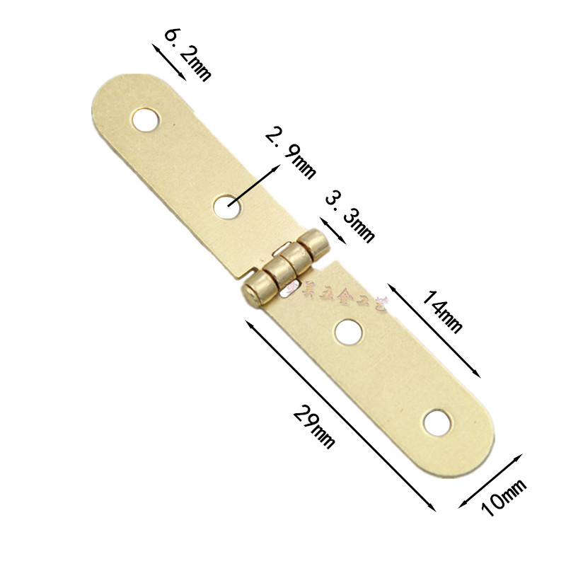 Extended open flat hinge Gift box flap Built-in strip small hinge Folding box Loose-leaf wooden box Iron hinge