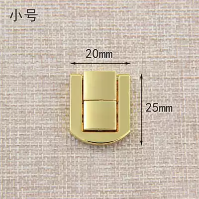 Small Japanese word buckle alloy box buckle antique lock wooden box small square button gift box buckle black box buckle square lock gold