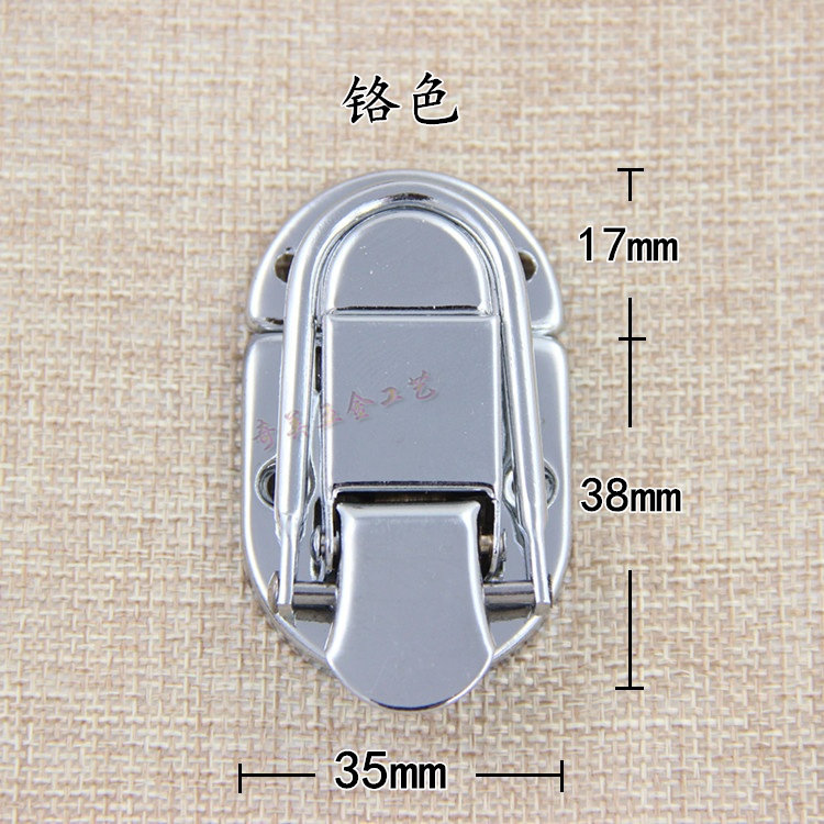 Quality good chrome color luggage Buckle Gift Box Buckle Makeup Case Hardware Box Your Packaging Box Iron Lock Catch
