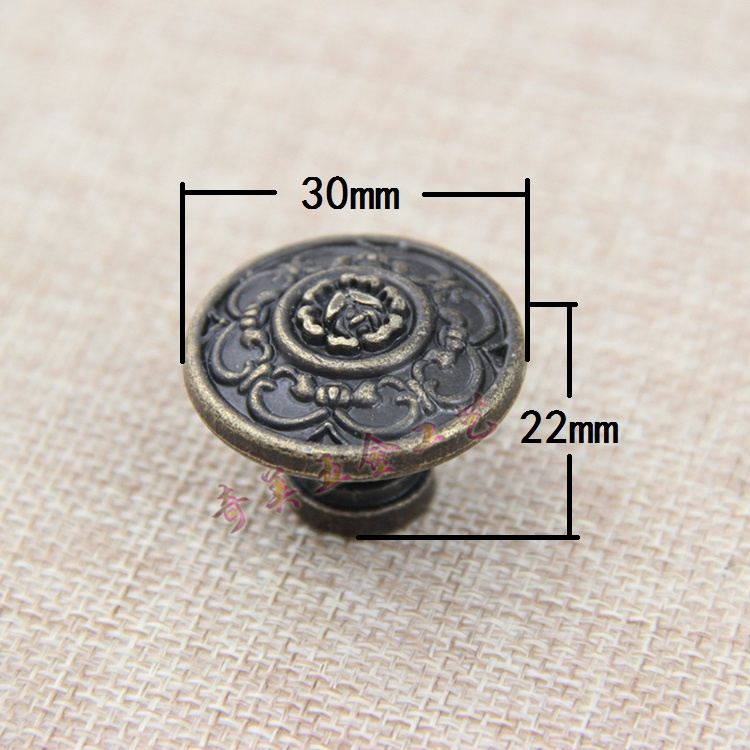 Single-hole reverse handle Antique drawer handle Overall cabinet door home improvement hardware handle Round handle Zinc alloy