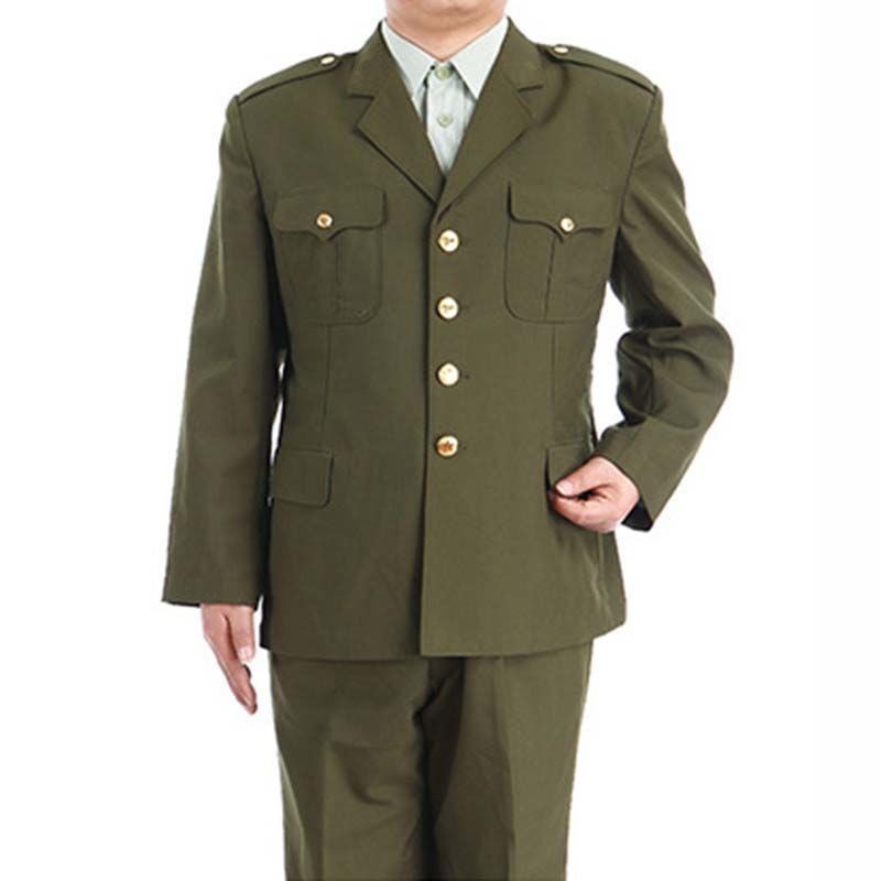 In Stock Genuine Versatile Wool 87 Summer Cadre Spring & Fall Formal Suit Old-Fashioned Suit Collar Full Lining Suit