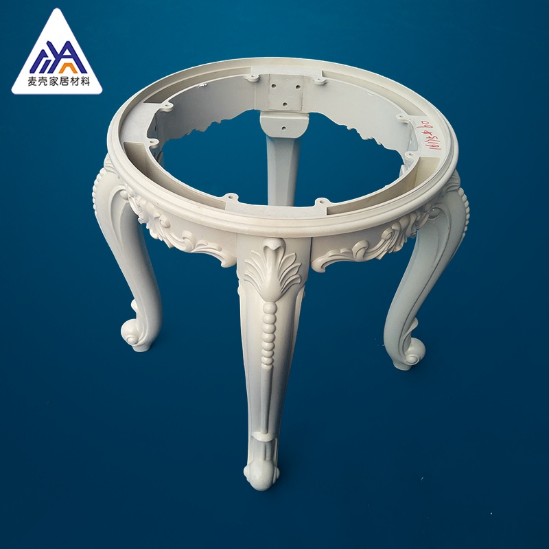 European-style carved plastic makeup chair round stool white embryo ABS plastic steel stool semi-finished blank makeup chair frame