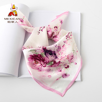 Scarecrow Small Square Women Joker Silk Scarf Spring and Autumn Sunscreen Mother Casual Fashion Scarf Korean Tide