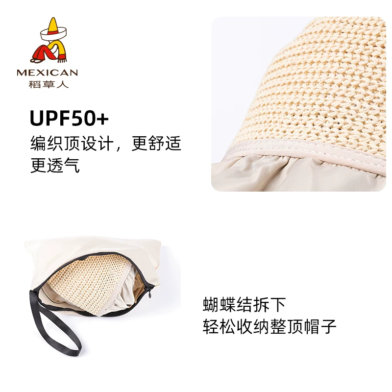 Scarecrow Hat Women's Summer Sun Protection UV Fisherman Hat Face Covering Vinyl Sun Hat Large Brim New Style