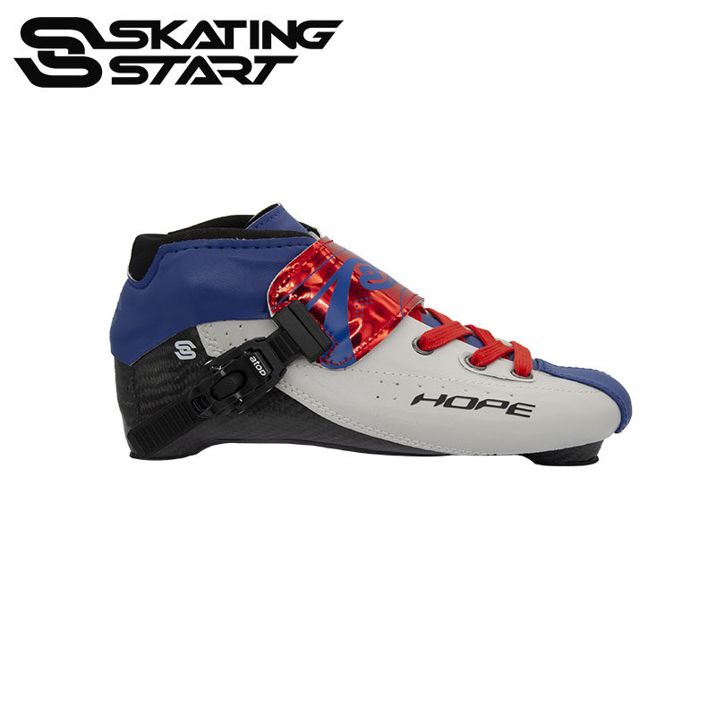 Slide HOPES 3 speed ski shoes on full carbon fiber children adult professional speed skating sneakers straight drought skates