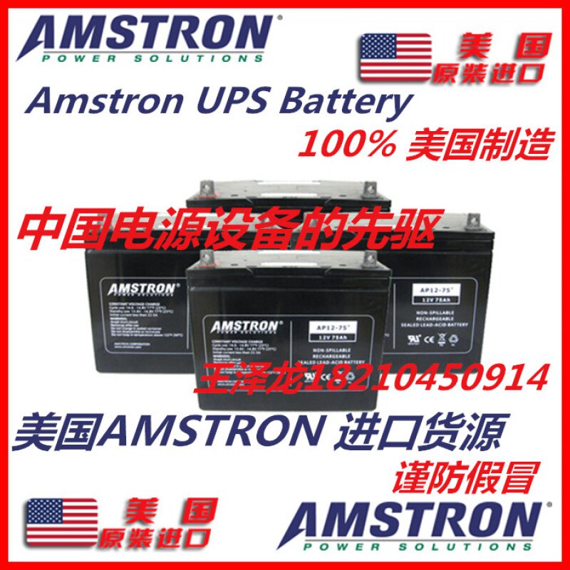 美国AMSTRON蓄电池AP-12260NB 12V26AH AMSTRON电池 美国原装进口