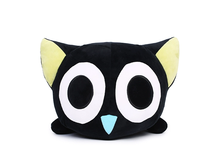 Luo Xiaohezhe Jizi mắt tròn 40cm nửa phim hoạt hình anime bao quanh búp bê sang trọng màu đen món quà Giáng sinh ảnh sticker buồn