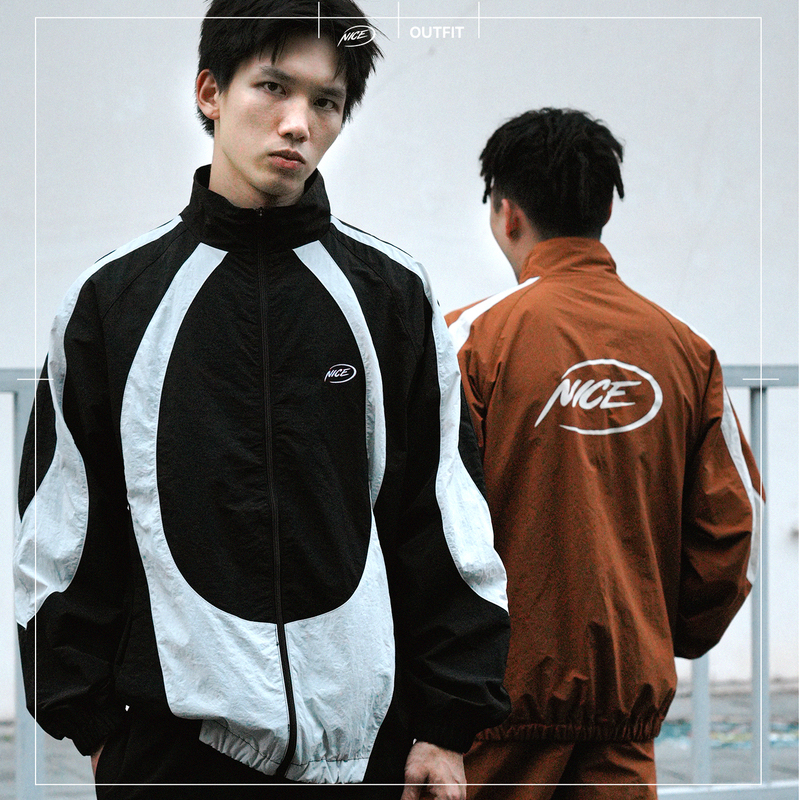 Niceid Nice Jacket, Team Uniform, Zippered Patchwork Basketball Training Suit, Elastic Windproof and Warm Open-Front Design