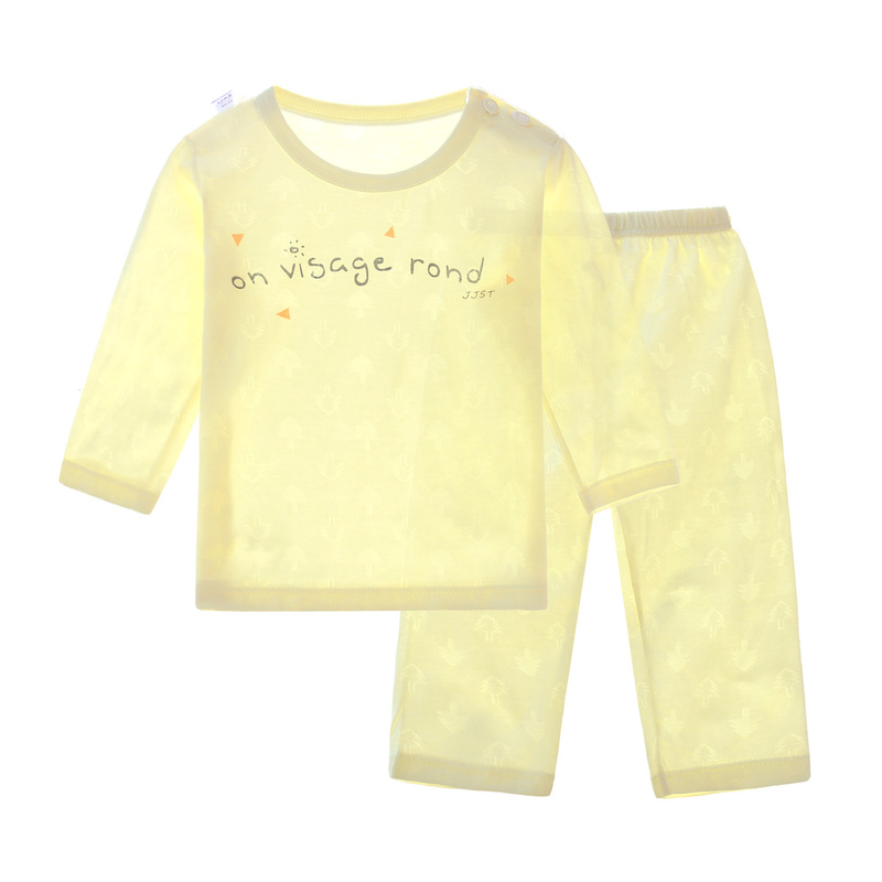 Children's Pajamas, Boys' Bamboo Fiber Air-Conditioning Clothing Set, Girls' Baby Short-Sleeved Five-Quarter Sleeve Home Clothes, Thin Summer Style