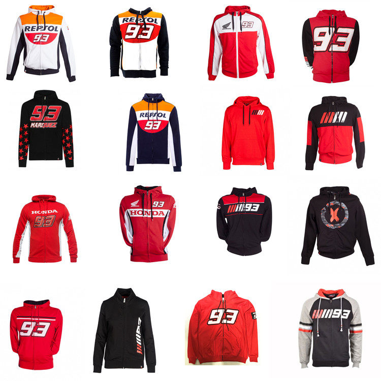 Spot capsule warm coat MotoGP 93 black motorcycle outdoor cycling racing coat coat