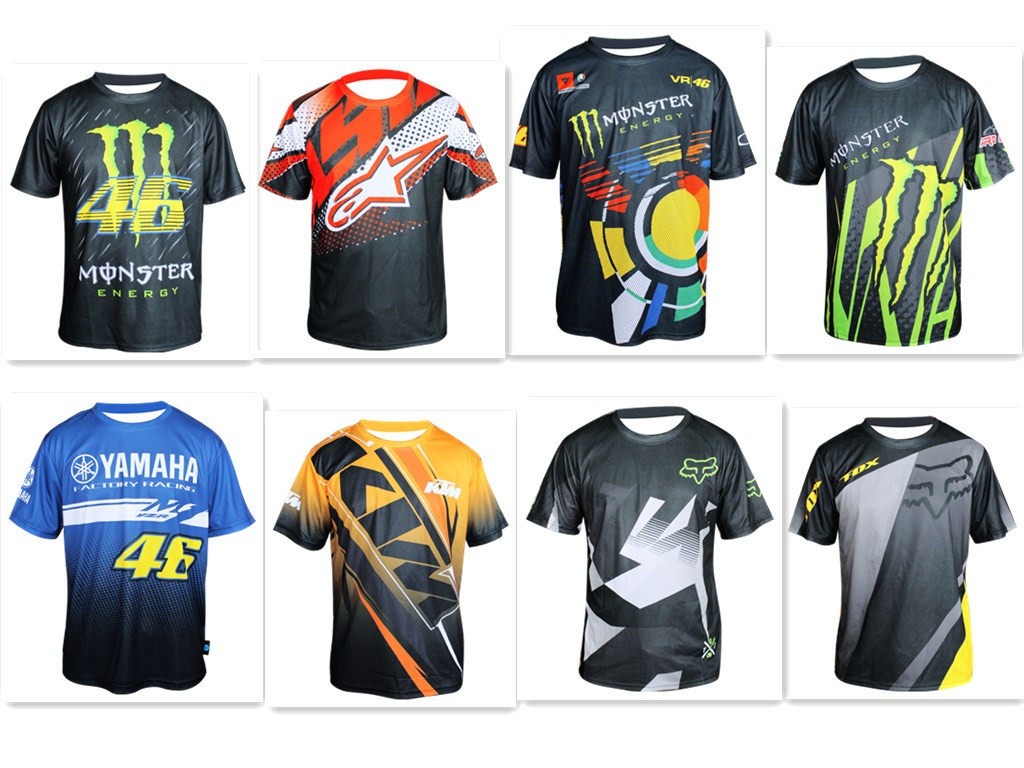 Summer motorcycle off-road short-sleeved T-shirt ghost claw Rossi Yamaha mountain bike quick-drying breathable male