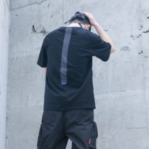 SILENSTORM Functional Wind Multi-Pocket Tooling Short Sleeve T-shirt Splicing Individuality Trend 50% Sleeve Loose TEE Male