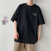 Short sleeve male Korean version trendy loose t-shirt minimalist handsome t-shirt Chauffins Chauffins sweaters 2021 Summer new