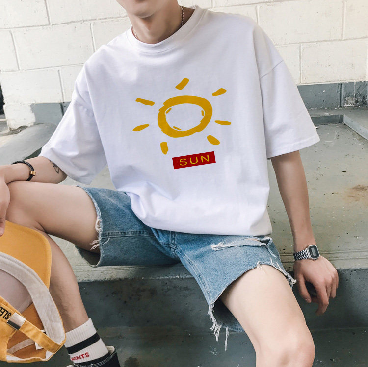 2022 Summer short sleeve T-shirt for men pure cotton round collar trends Compassionate Half Sleeve White T-shirt Relaxed Harbor Wind Clothing 