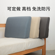 High-density sponge curved back cushion modern solid wood sofa hard back bed head comfortable pillow hard cushion customized