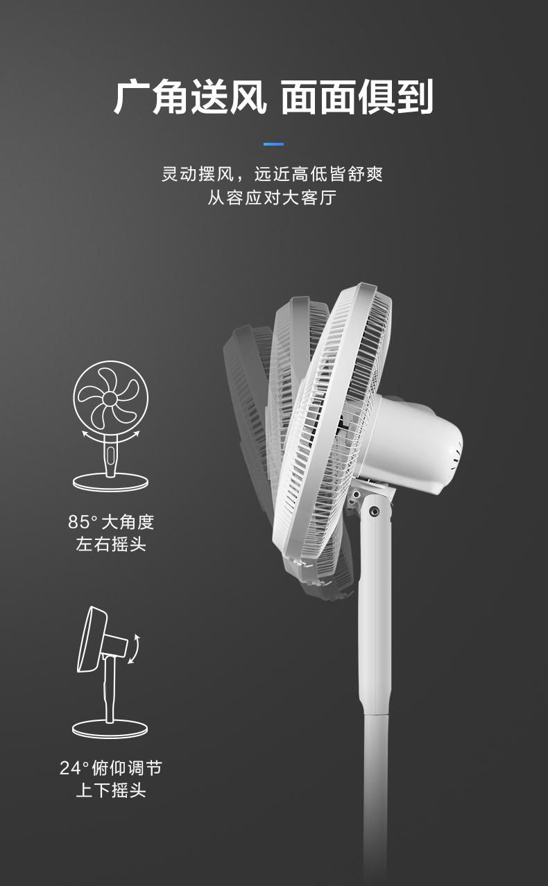 quạt âm trần panasonic Quạt điện đẹp quạt sàn nhà im lặng dọc máy tính thời gian thông minh giọng nói điều khiển từ xa quạt SAC-TM - Quạt điện quạt sạc xiaomi