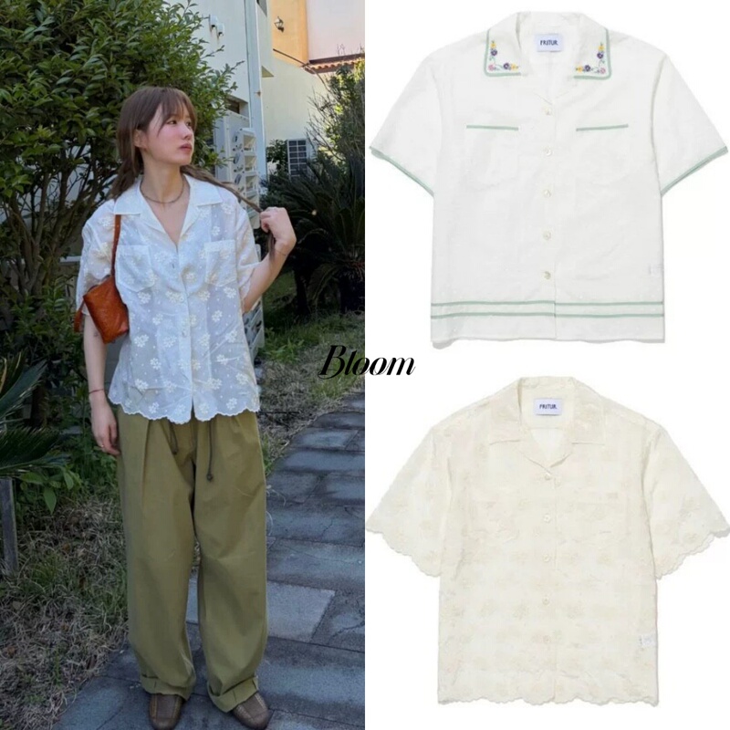 Korean Boutique Fritur 26 New Summer Collection Lace Daisy Embroidery Collar/Lightweight Floral Lace Shirt Korean Boutique Fritur 26 New Summer Collection Lace Daisy Embroidery Collar/Lightweight Floral Lace Shirt