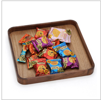 Bắt đầu trái tim bằng gỗ hình chữ nhật buổi chiều trà snack tấm phong cách Nhật Bản tấm gỗ hiện đại nhỏ gọn nhà sáng tạo đồ ăn nhẹ trái cây khô tấm khay trà gỗ chạm khắc